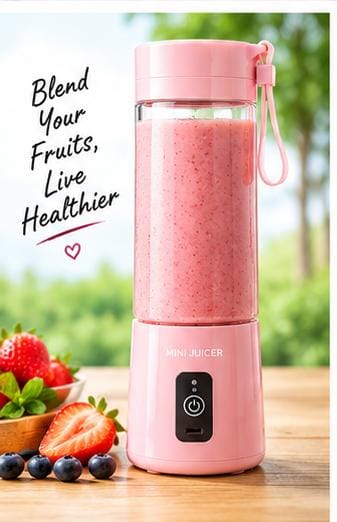 Portable Mini Juicer – Rechargeable USB Blender for Fresh Smoothies & Juices