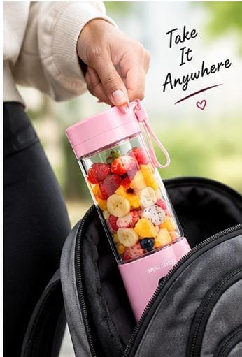 Portable Mini Juicer – Rechargeable USB Blender for Fresh Smoothies & Juices